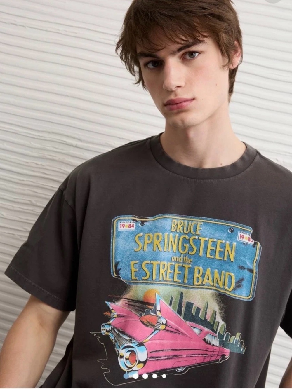 American Eagle Boxy Fit Bruce Springsteen Cadillac T-Shirt Med NWT 100% Cotton